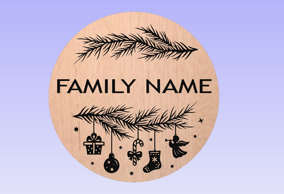 D3 Christmas Door Hanger